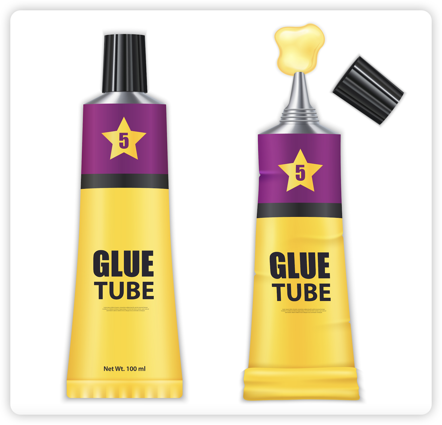 glue aluminum tube